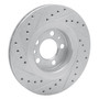 DFC Brake Rotor - Drilled and Slotted - Silver 631-74016R