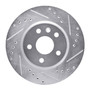 DFC Brake Rotor - Drilled and Slotted - Silver 631-74037R