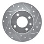 DFC Brake Rotor - Drilled and Slotted - Silver 631-74000R