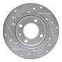 DFC Brake Rotor - Drilled and Slotted - Silver 631-74000R