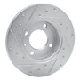 DFC Brake Rotor - Drilled and Slotted - Silver 631-74000R