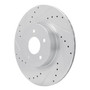DFC Brake Rotor - Drilled and Slotted - Silver 631-72071L