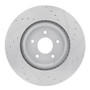 DFC Brake Rotor - Drilled and Slotted - Silver 631-72071L