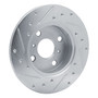 DFC Brake Rotor - Drilled and Slotted - Silver 631-76017R