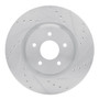 DFC Brake Rotor - Drilled and Slotted - Silver 631-72071R