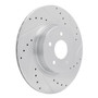 DFC Brake Rotor - Drilled and Slotted - Silver 631-72071R