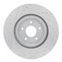 DFC Brake Rotor - Drilled and Slotted - Silver 631-72071R