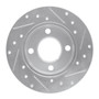 DFC Brake Rotor - Drilled and Slotted - Silver 631-73006L