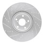 DFC Brake Rotor - Drilled and Slotted - Silver 631-75028D