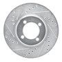 DFC Brake Rotor - Drilled and Slotted - Silver 631-76020L
