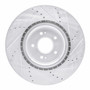DFC Brake Rotor - Drilled and Slotted - Silver 631-72043L