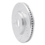 DFC Brake Rotor - Drilled and Slotted - Silver 631-75014D