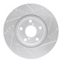 DFC Brake Rotor - Drilled and Slotted - Silver 631-75014D
