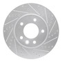 DFC Brake Rotor - Drilled and Slotted - Silver 631-74049D