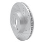 DFC Brake Rotor - Drilled and Slotted - Silver 631-74049D