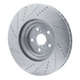 DFC Brake Rotor - Drilled and Slotted - Silver 631-75030D