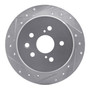 DFC Brake Rotor - Drilled and Slotted - Silver 631-75016L