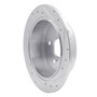 DFC Brake Rotor - Drilled and Slotted - Silver 631-75016L