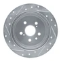 DFC Brake Rotor - Drilled and Slotted - Silver 631-76029R