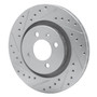 DFC Brake Rotor - Drilled and Slotted - Silver 631-74008L