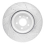 DFC Brake Rotor - Drilled and Slotted - Silver 631-73067L