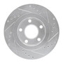 DFC Brake Rotor - Drilled and Slotted - Silver 631-74023L