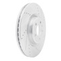 DFC Brake Rotor - Drilled and Slotted - Silver 631-73067R