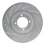 DFC Brake Rotor - Drilled and Slotted - Silver 631-76030R
