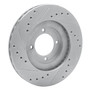 DFC Brake Rotor - Drilled and Slotted - Silver 631-76030R