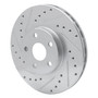 DFC Brake Rotor - Drilled and Slotted - Silver 631-76042L