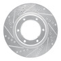 DFC Brake Rotor - Drilled and Slotted - Silver 631-76110L
