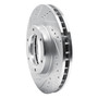DFC Brake Rotor - Drilled and Slotted - Silver 631-76110L