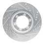 DFC Brake Rotor - Drilled and Slotted - Silver 631-76110L