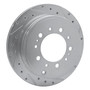 DFC Brake Rotor - Drilled and Slotted - Silver 631-76137R