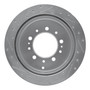 DFC Brake Rotor - Drilled and Slotted - Silver 631-76137R