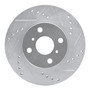 DFC Brake Rotor - Drilled and Slotted - Silver 631-76072L