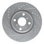 DFC Brake Rotor - Drilled and Slotted - Silver 631-76072L