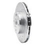 DFC Brake Rotor - Drilled and Slotted - Silver 631-76032L