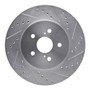 DFC Brake Rotor - Drilled and Slotted - Silver 631-76129R