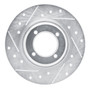 DFC Brake Rotor - Drilled and Slotted - Silver 631-76004L