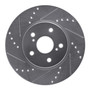 DFC Brake Rotor - Drilled and Slotted - Silver 631-76075L