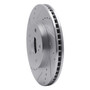 DFC Brake Rotor - Drilled and Slotted - Silver 631-76075L