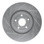 DFC Brake Rotor - Drilled and Slotted - Silver 631-76063D