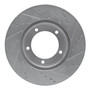 DFC Brake Rotor - Drilled and Slotted - Silver 631-76112L