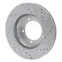 DFC Brake Rotor - Drilled and Slotted - Silver 631-76112L