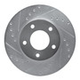 DFC Brake Rotor - Drilled and Slotted - Silver 631-80027L