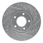 DFC Brake Rotor - Drilled and Slotted - Silver 631-80027L