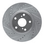DFC Brake Rotor - Drilled and Slotted - Silver 631-76055L