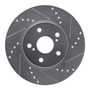 DFC Brake Rotor - Drilled and Slotted - Silver 631-76075R