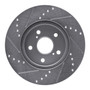 DFC Brake Rotor - Drilled and Slotted - Silver 631-76075R